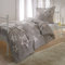 G Bettwarenshop Biber Bettwäsche Sterne Taupe 1 Bettbezug 155 x 220 cm + 1 Kissenbezug 80 x 80 cm