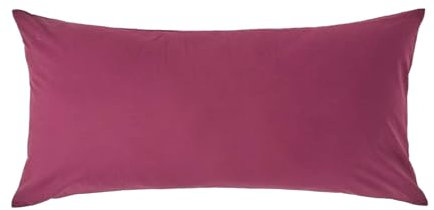 HOMESCAPES Taie d’Oreiller 40x80 cm en 100% Coton égyptien 200 Fils, Taie d’Oreiller rectangulaire Coloris Bordeaux