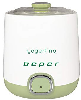 BEPER BP.950 Yaourtière Fonctionnement Automatique 1 L Blanc/Vert, 20 W
