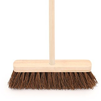 Bentley Industrial Bassine Broom Head with 48 Wooden Handle, 11.5