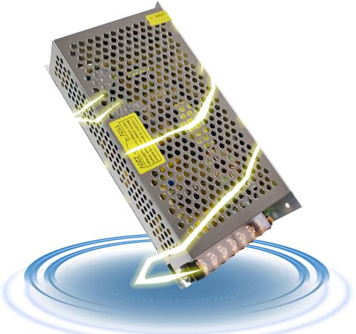 Baiyouli Fuente de alimentación conmutada 5V 20A 100W DC Adaptador de alimentación AC 110/220V a DC-5V Transformador de Potencia adecuado para tiras LED Neón o Dispositivos de Bajo Voltaje