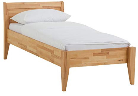 DICO Massivholz Einzelbett Komfortbett Seniorenbett 450.03, Kernbuche geölt Größe 100x200 cm