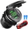 USB Auto Steckdose Quick Charge 3.0 Dual Auto Ladegerät 12V/24V 36W USB KFZ Ladegerät QC 3.0 wasserdichte Auto Zigarettenanzünder Adapter 12 Volt Stecker Einbaubuchse für Motorrad, Wohnwagen, Boot,LKW
