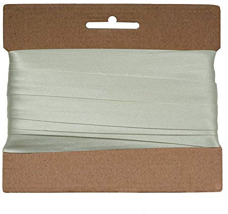 20m Schrägband Satin 20mm gefalzt Kantenband Einfassband 29 Farben wählbar, Farbe:silber