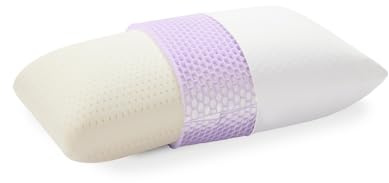 Purple Harmony Pillow – Standard, Medium Feel, Med Height - Talalay Latex Foam Cooling Pillow for Combo or Side Sleepers, 360º Hex GelFlex Grid for No-Pressure Support and Luxurious Weightless Feel