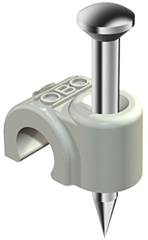 OBO Bettermann 2225409 Polypropylen-Grapillon, 6 mm für Kabel-Ø, 2,0 x 18 mm für Kabel-Ø, reinweiß, 100 Stück