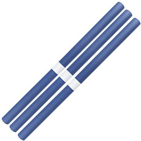 Idena 20096 - Buchschutzpapier in Blau, 3 Rollen reißfestes Einschlagpapier zu je 2 m x 50 cm für Bücher und Hefte, farbbeständig, recyclefähig, biologisch abbaubar