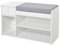 HOMCOM Multi-Storage Shoe Bench w/Drawer 3 Compartments Cushioned Home Organisation Furniture Tidy Boots Hallway Entryway White