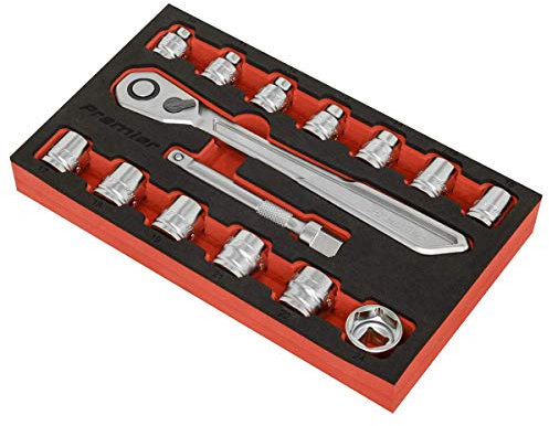 Sealey AK5787 15pc 1/2Sq Drive Low Profile Socket Set