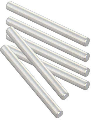 MroMax 50 tasselli da 3 x 30 mm, in acciaio inox 304, per letto a castello, tasselli per mensole e mensole, color argento