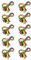 10x Krokodilklemmen Kabel Set | 100 Stück | je 2x rot, grün, schwarz, weiß und gelb | 50 cm Kabellänge | Prüfkabel mit isolierten Klemmen | Bananenstecker Abgreifklemme | für Prüfaufbauten Messtechnik