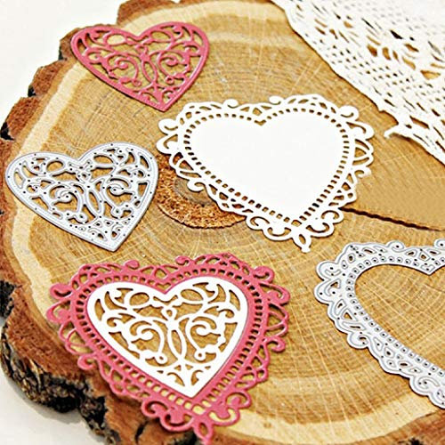 ECMQS 2PCS Herz Stanzschablone, Scrapbooking Prägeschablonen Stanzformen Schablonen Für Scrapbooking, Fotopapier, Karten, Handwerk Prägen DIY Herstellung