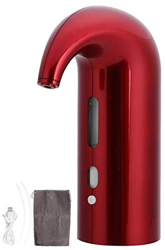 Aeratore elettrico per vino, distributore automatico di vino rosso portatile Distributore automatico one-touch per decanter e versatore Aeratore intelligente per vino rosso e bianco(rosso)