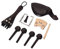 Alnicov Kit de violín 4/4 de tamaño completo, accesorios de violín, clavija de afinador fino, soporte de barbilla, pasador de extremo para piezas de repuesto de violín 4/4, 15 piezas