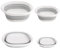 TSLBW 2 Paquetes Tina Plegable Barreño Plegable Cuenco para Fregadero para Camping, Camping, Caravana, Fregadero Plegable (gris)