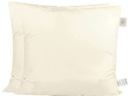 beties „Publiksoft“ Daunenkissen 2er Pack ca. 60x60 cm Kopfkissen Sofakissen (echte Daunen) waschbar, traditionell gefertigt kein Lebendrupf