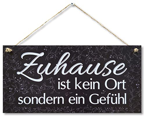 CARISPIBET Zuhause ist Dekoschild Hausdeko Hängeornamente Wohnkultur Wandkunst 15 x 30 cm