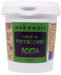 Astensis Pasta 100% di Pistacchio 1000g - Crema di Pistacchio Ottenuta per Raffinazione a Pietra di Pistacchi Scelti, Senza l'Aggiunta di Prodotti Estranei ai Pistacchi Stessi - 1 Kg