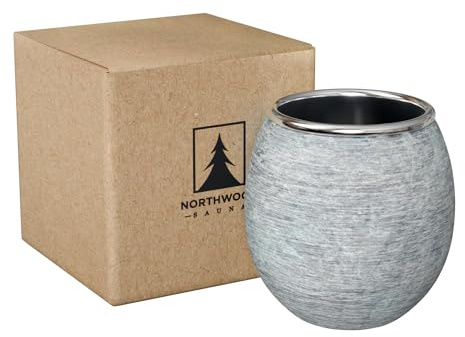 Northwood Sauna - Sauna Aromatherapy Stone Cup - Essential Oil Diffuser - Natural Rock with Stainless Steel Bowl