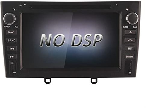 MURRAYLE Android 10 Auto Multimedia Player GPS Navigazione 2 Automobile DIN 4G 64G. Stereo WiFi DVD CD. Video Fit for Peugeot 308 408 308W (Color : Black)