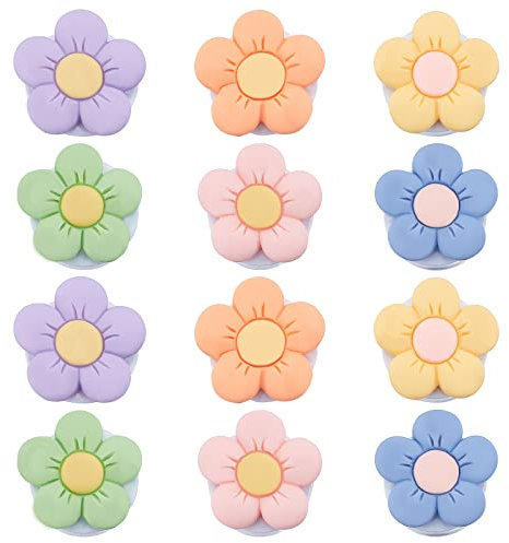 WEBEEDY 12 Stück Blume Auto-Lufterfrischer Air Vent Clip Mit Duftpads Lüftungsclips Automotive Dekoration Lüftungszubehör, Valentinstag Dekor Charme Für Mädchen Und Frauen