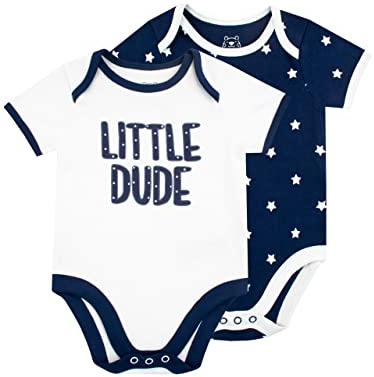 Harry Bear Baby Boys Star Bodysuit 2 Pack