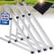Warmfay 2 Paire de Supports Panneau Solaire 118CM, d'Inclinaison Angle d'élévation Réglable 0-90°, Support PV pour Balcon Centrale électrique Toit Plat Mur RV Bateau Argent