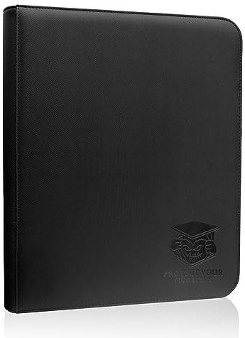 Protect Your Monsters Premium TopLoader Binder Heftmappe - 9 Fächer Sammelkarten Trading Cards Mappe - 216 Fächer mit Seitenöffnung für Spielkarten in Top Loadern zum sammeln und tauschen
