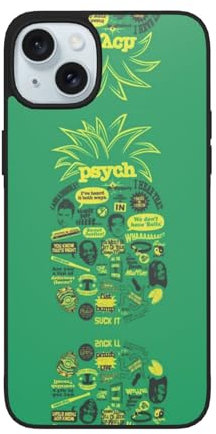 KIROJA Psych Ananas Zitat Druck Für Iphone 15 Weiche Glas Fall Rückseite+Weiche Silikon TPU Shock