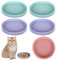 5 Pcs Futternapf Für Katzen, Fressnapf Katze, Futternapf Katze Katzen Futternapf Silikon Futternäpfe Für Katzen Katzennäpfe Silikonnapf Breit Rutschfester Trinknapf Für Trockenfutter Und Nassfutter