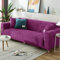 Hearda Sofabezug Stretch 1 2 3 4 Sitzer, Deluxe Plüsch Elastische Antirutsch Couchbezug Waschbar Universal Weich Sofaüberwurf für Sofaüberwurf Möbelschutz (3-Seater,Lila)