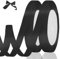 luckaide Satinband Schwarz, 44 Meters Seidenband, 10MM Breit Geschenkband Schwarz, Schwarz Band, Satinband Schwarz, für Hochzeit, Taufe, Geburtstag Geschenke, Blumensträuße und Nähprojekt