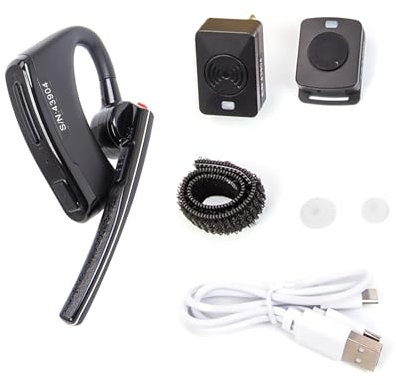 MOUDOAUER Wireless Bluetooth Earphone Earpiece Walkie Talkie PTT Headset for Motorola GP-88/300/CP1660/EP450/P3688/DEP450