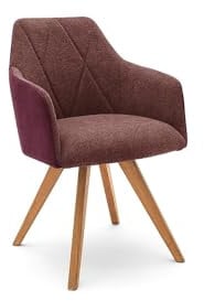 möbelando Polsterstuhl >Redding< in Bordeaux - 57x85x62 (BxHxT)