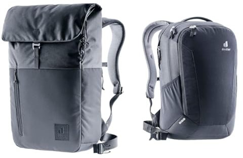 deuter UP Seoul nachhaltiger Tagesrucksack (16+10 L), Schwarz & Giga Laptop Rucksack (28 L)