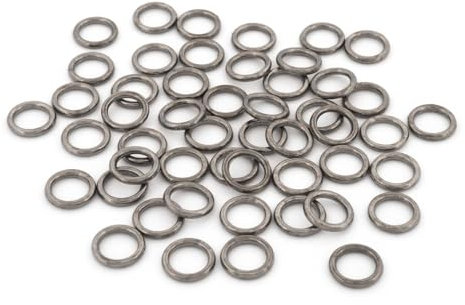 Vintageparts geschlossene Binderinge in Gunmetal 8 mm 50 Stück Schmuck selber Machen, Schmuckzubehör
