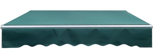 OUKEJNM Green Canvas Sonnenschutz, Ersatzplane, wasserdicht, 2,3 m, 3,5 m, 4,6 m, 50,7 m (nur Stoff), Polyester, UV-Schutz (4 x 3 m, 4 x 3 m)