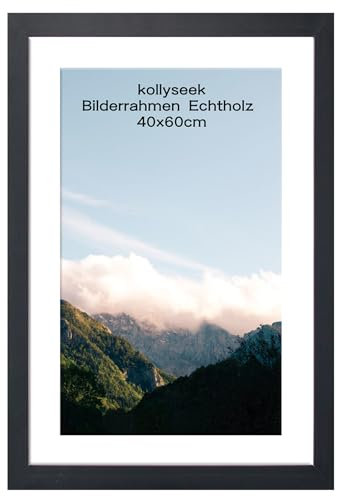 kollyseek Bilderrahmen 40x60cm Schwarz Fotorahmen mit Acrylglas Picture frame Posterrahmen (40x60cm,Schwarz)