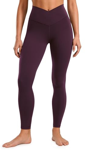 CRZ YOGA Leggings V-Cross A Vita Alta - 64/71cm | Butterluxe, Estremamente Morbido, Compressione Leggera, Yoga, V-Cross, per Donna