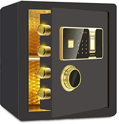 SJZLCXFC Coffres-forts de sécurité pour la sécurité de la Maison, Mot de Passe à Empreintes digitales, Serrure à clé électronique, Panneau de Porte de 10mm, écran LCD, 36x30x40cm