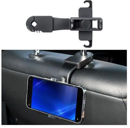 JNNJ Support Téléphone Portable Siège Arrière Voiture, Support Tablette Appui-Tête Voiture, Support Rotatif 360° Universel
