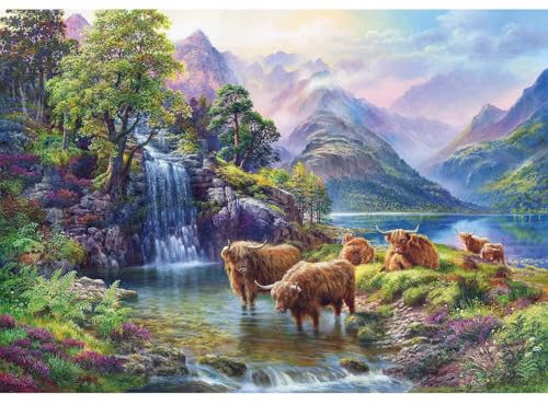 Wentworth Jigsaw Puzzle – Highland Landscape – 250 Pieces - For Adults - Shaped Puzzle Pieces & Themed Whimsies - Great for a Gift