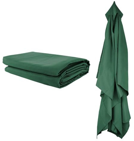 Teahutty Ombrellone da giardino quadrato, 2 x 3 m, impermeabile, resistente ai raggi UV, per uso commerciale e residenziale (verde scuro)