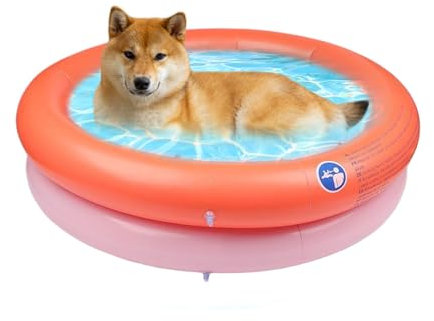 Teksome Piscine pour Chien,Bassin pour Animaux De Compagnie | Accessoire de Baignade Pliable et Gonflable pour Animaux Domestiques Chats et Chiots Usage en Jardin Tailles Petites et Moyennes