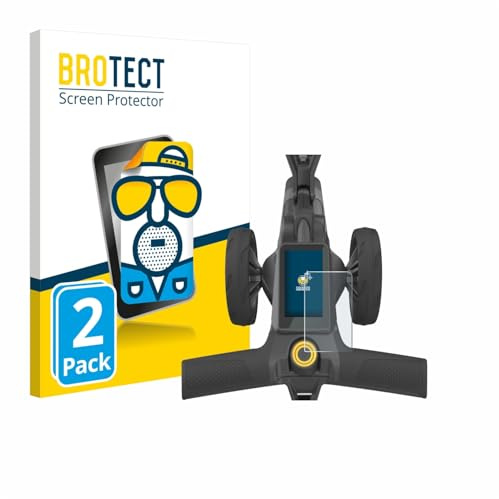 BROTECT Schutzfolie für PowaKaddy CT10 | 2 Stück Entspiegelnder Displayschutz Made in Germany Matte Displayschutz-Folie Anti-Reflex Anti-Fingerprint Einfache Montage
