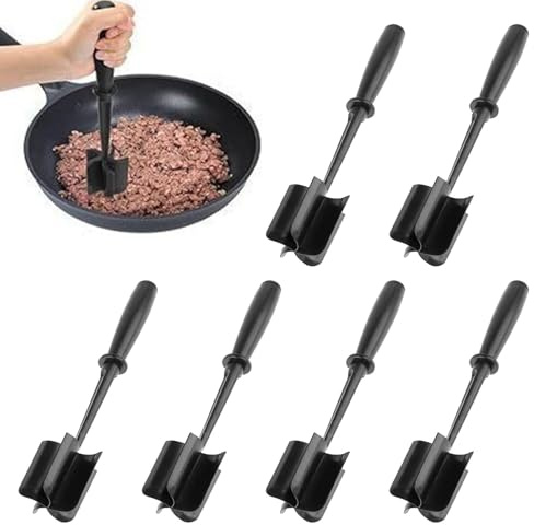 6 picadores de carne, picadores de carne molida resistentes al calor, 5 cuchillas curvas, triturador de carne molida para carnes de hamburguesas, molinillo de hamburguesas, herramienta de cocina para