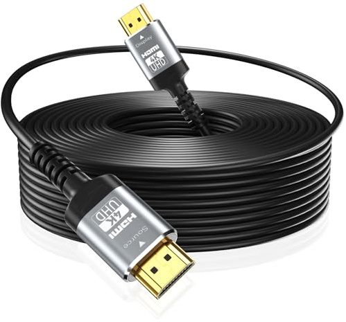 Soonsoonic 4K Fibra Ottica Cavo HDMI 30 Metri | 18Gbps Ad Alta Velocità, Supporta 4K@60Hz,HDR10,eARC,HDCP2.2 – Cavo HDMI 2.0 Attivo Unidirezionale | per TV UHD Monitor Laptop Xbox PS4/PS5 ecc