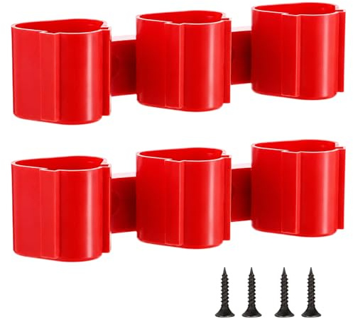 2 Pcs Battery Storage, Battery Holder, Wall Mounted Organisers with Four Screws, Battery Storage Bracket for Workshop and Garage