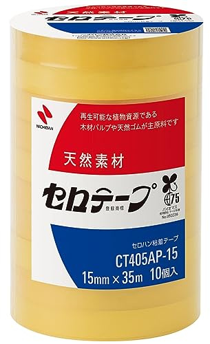 Nichiban 15 mm of Scotch Tape 405AP Breites Volumen Business Use Typ x35M 10 ON CTper405AP-15