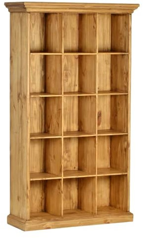 MiaMöbel Bücherregal Mexico Möbel 120x205x39 cm Landhausstil Massivholz Pinie Honig